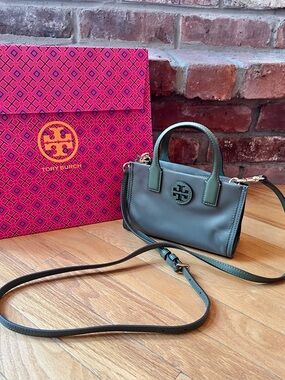Tory Burch Palm Leaf Green Ella Mini Tote